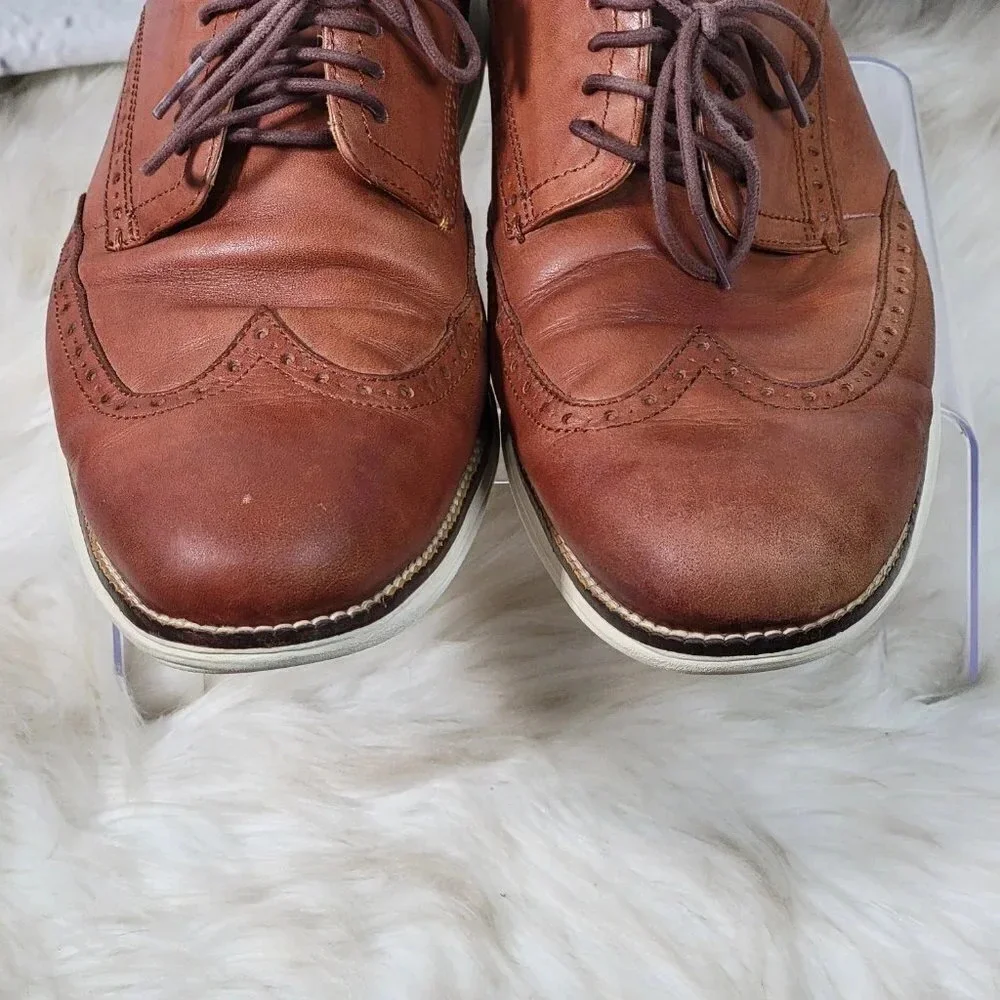 Cole Haan‎ Mens 12 Øriginal Grand Wingtip Oxford Brown Tan Office Shoes Loafer